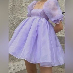 selkie lavender lilac puff tulle dress XXS